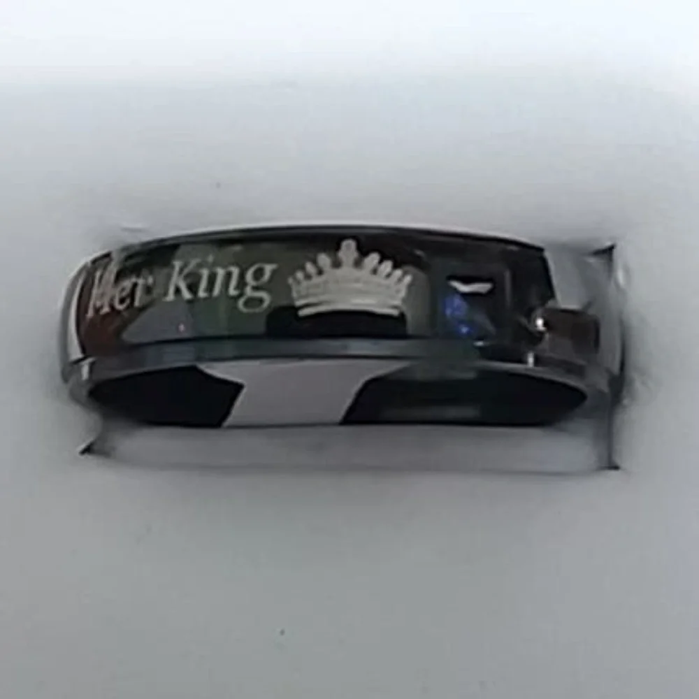 Her King & His Queen Crown Ring Set Size 9 & 11
